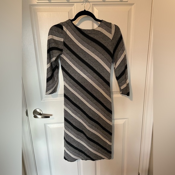 Ann Taylor grey/white wool dress - Picture 2 of 2